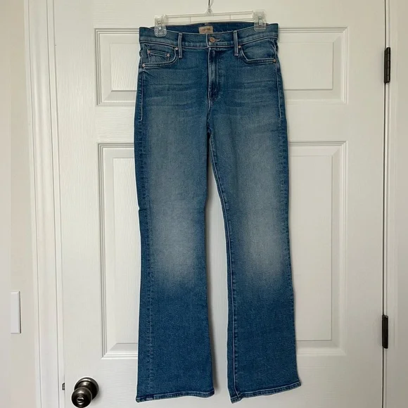 Mother Lil Outsider Sneak Bootcut Jeans Flag Me Down Size 28 Petite - Picture 4 of 10